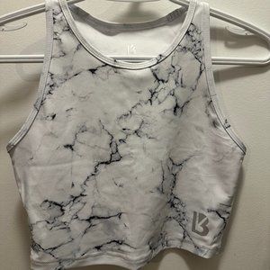 BuffBunny Aurora Crop Top White Marble Small